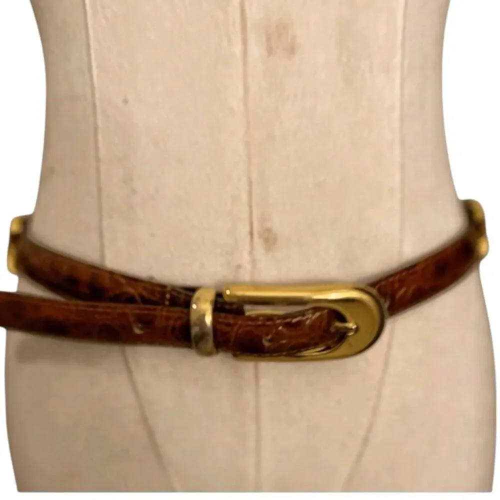 Made‎ In France Leather Alligator Look Belt